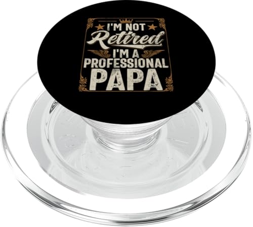 Ich bin nicht im Ruhestand, ich bin ein professioneller Papa, Ruhestand, Retro PopSockets PopGrip für MagSafe Ich bin nicht im Ruhestand, ich bin ein professioneller Papa, Ruhestand, Retro PopSockets PopGrip für MagSafe von Funny Retired Retirement Gifts Coworker Employee