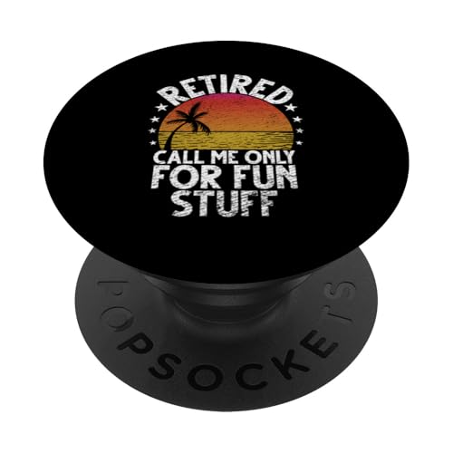 Ruhestift/Call Me Only For Fun Stuff Lustiges Ruhestands-Retro-Design PopSockets Klebender PopGrip Ruhestift/Call Me Only For Fun Stuff Lustiges Ruhestands-Retro-Design PopSockets Klebender PopGrip von Funny Retired Retirement Gifts Coworker Employee