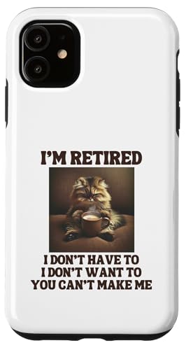 I'm Retired Lustige Persische Katze Kaffeeliebhaber Ruhestand Hülle für iPhone 11 I'm Retired Lustige Persische Katze Kaffeeliebhaber Ruhestand Hülle für iPhone 11 von Funny Retirement Gifts