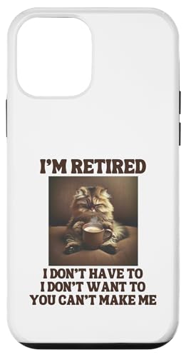 I'm Retired Lustige Persische Katze Kaffeeliebhaber Ruhestand Hülle für iPhone 12 mini von Funny Retirement Gifts