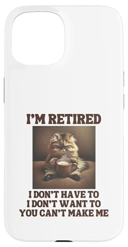 I'm Retired Lustige Persische Katze Kaffeeliebhaber Ruhestand Hülle für iPhone 15 I'm Retired Lustige Persische Katze Kaffeeliebhaber Ruhestand Hülle für iPhone 15 von Funny Retirement Gifts