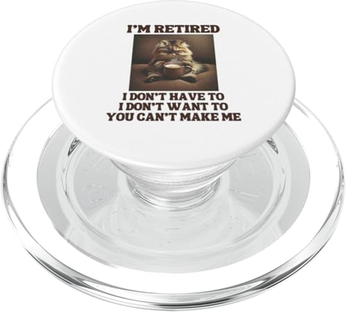 I'm Retired Lustige Persische Katze Kaffeeliebhaber Ruhestand PopSockets PopGrip für MagSafe von Funny Retirement Gifts