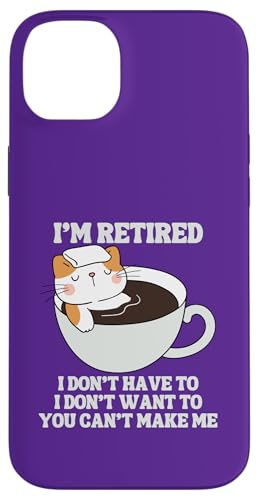 I'm Retired Lustiger Katzenpool Whirlpool Kaffee Ruhestand Hülle für iPhone 14 Plus von Funny Retirement Gifts