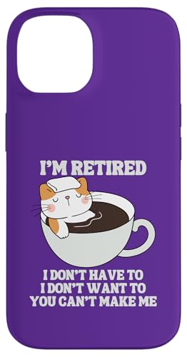 I'm Retired Lustiger Katzenpool Whirlpool Kaffee Ruhestand Hülle für iPhone 14 von Funny Retirement Gifts
