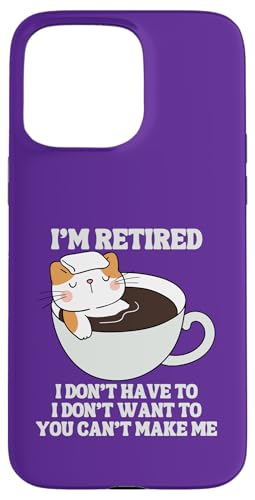 I'm Retired Lustiger Katzenpool Whirlpool Kaffee Ruhestand Hülle für iPhone 15 Pro Max I'm Retired Lustiger Katzenpool Whirlpool Kaffee Ruhestand Hülle für iPhone 15 Pro Max von Funny Retirement Gifts