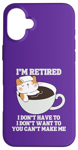 I'm Retired Lustiger Katzenpool Whirlpool Kaffee Ruhestand Hülle für iPhone 16 Plus I'm Retired Lustiger Katzenpool Whirlpool Kaffee Ruhestand Hülle für iPhone 16 Plus von Funny Retirement Gifts