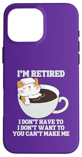 I'm Retired Lustiger Katzenpool Whirlpool Kaffee Ruhestand Hülle für iPhone 16 Pro Max I'm Retired Lustiger Katzenpool Whirlpool Kaffee Ruhestand Hülle für iPhone 16 Pro Max von Funny Retirement Gifts
