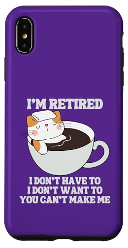 I'm Retired Lustiger Katzenpool Whirlpool Kaffee Ruhestand Hülle für iPhone XS Max von Funny Retirement Gifts