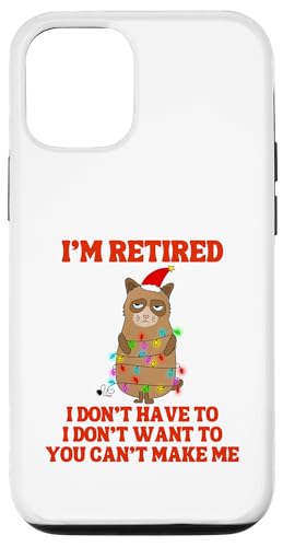 I'm Retired Weihnachtsbeleuchtung Katze Ruhestand Hülle für iPhone 12/12 Pro I'm Retired Weihnachtsbeleuchtung Katze Ruhestand Hülle für iPhone 12/12 Pro von Funny Retirement Gifts