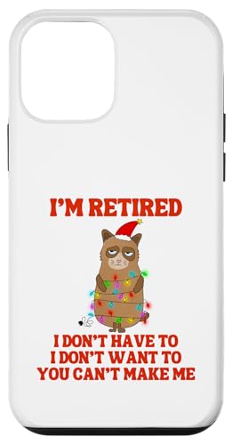 I'm Retired Weihnachtsbeleuchtung Katze Ruhestand Hülle für iPhone 12 mini von Funny Retirement Gifts