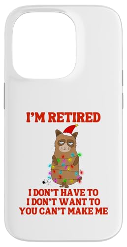 I'm Retired Weihnachtsbeleuchtung Katze Ruhestand Hülle für iPhone 14 Pro I'm Retired Weihnachtsbeleuchtung Katze Ruhestand Hülle für iPhone 14 Pro von Funny Retirement Gifts