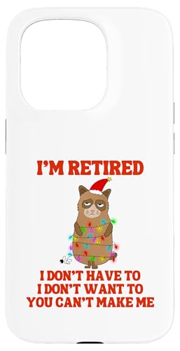 I'm Retired Weihnachtsbeleuchtung Katze Ruhestand Hülle für iPhone 15 Pro I'm Retired Weihnachtsbeleuchtung Katze Ruhestand Hülle für iPhone 15 Pro von Funny Retirement Gifts