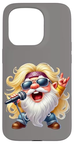 Cool Rockin Dad Gnome Grandpa Graphic With Rocker Hands Hülle für iPhone 15 Pro von Funny Rocker Gifts For Women & Men Hardrock Gnome