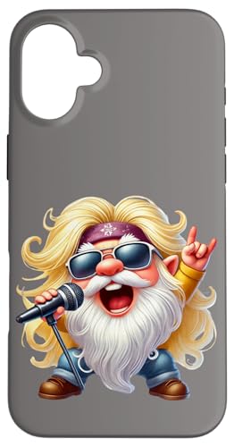 Cool Rockin Dad Gnome Grandpa Graphic With Rocker Hands Hülle für iPhone 16 Plus Cool Rockin Dad Gnome Grandpa Graphic With Rocker Hands Hülle für iPhone 16 Plus von Funny Rocker Gifts For Women & Men Hardrock Gnome