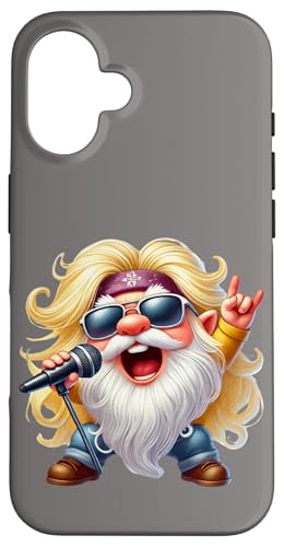 Cool Rockin Dad Gnome Grandpa Graphic With Rocker Hands Hülle für iPhone 16 Cool Rockin Dad Gnome Grandpa Graphic With Rocker Hands Hülle für iPhone 16 von Funny Rocker Gifts For Women & Men Hardrock Gnome