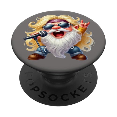 Cool Rockin Dad Gnome Grandpa Graphic With Rocker Hands PopSockets Klebender PopGrip Cool Rockin Dad Gnome Grandpa Graphic With Rocker Hands PopSockets Klebender PopGrip von Funny Rocker Gifts For Women & Men Hardrock Gnome