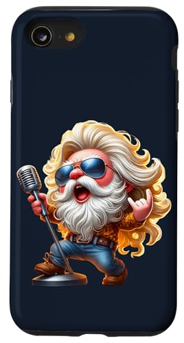 Hardrock Singer Gnome Dad Hippie Rock Decor For Rocker Mom Hülle für iPhone SE (2020) / 7 / 8 von Funny Rocker Gifts For Women & Men Hardrock Gnome