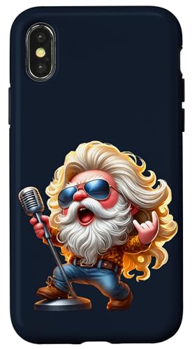 Hardrock Singer Gnome Dad Hippie Rock Decor For Rocker Mom Hülle für iPhone X/XS Hardrock Singer Gnome Dad Hippie Rock Decor For Rocker Mom Hülle für iPhone X/XS von Funny Rocker Gifts For Women & Men Hardrock Gnome