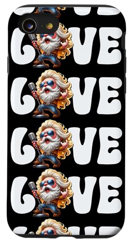 Love Rock Harderock Gnome With Rocker Hands For Singing Dad Hülle für iPhone SE (2020) / 7 / 8 von Funny Rocker Gifts For Women & Men Hardrock Gnome