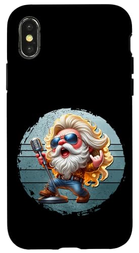 Retro Hippie Gnome Dad With Rocker Hands Vintage Rockstar Hülle für iPhone X/XS Retro Hippie Gnome Dad With Rocker Hands Vintage Rockstar Hülle für iPhone X/XS von Funny Rocker Gifts For Women & Men Hardrock Gnome