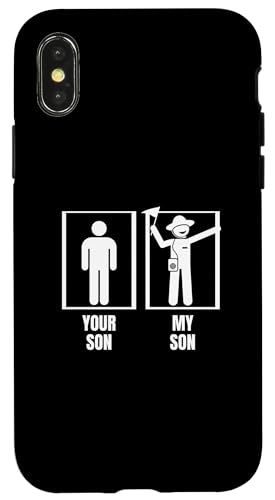 Dein Sohn, mein Sohn, Papa, Vater, Mama, Lustiger Safari-Reiseleiter Hülle für iPhone X/XS von Funny Safari Tour Guide Outfit