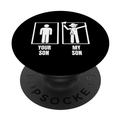 Dein Sohn, mein Sohn, Papa, Vater, Mama, Lustiger Safari-Reiseleiter PopSockets Klebender PopGrip von Funny Safari Tour Guide Outfit