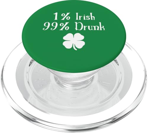 1 % Irisch, 99 % betrunkene St. Patrick's Day Witze PopSockets PopGrip für MagSafe 1 % Irisch, 99 % betrunkene St. Patrick's Day Witze PopSockets PopGrip für MagSafe von Funny Saint Patrick's Day Apparel