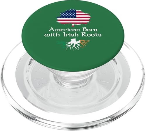 American Grown Irish Roots Heritage St. Patrick's Day Tree PopSockets PopGrip für MagSafe American Grown Irish Roots Heritage St. Patrick's Day Tree PopSockets PopGrip für MagSafe von Funny Saint Patrick's Day Apparel