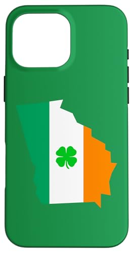 Flagge des Staates Georgia, Irische Flagge, St. Patrick's Day Hülle für iPhone 16 Pro Max Flagge des Staates Georgia, Irische Flagge, St. Patrick's Day Hülle für iPhone 16 Pro Max von Funny Saint Patrick's Day Apparel