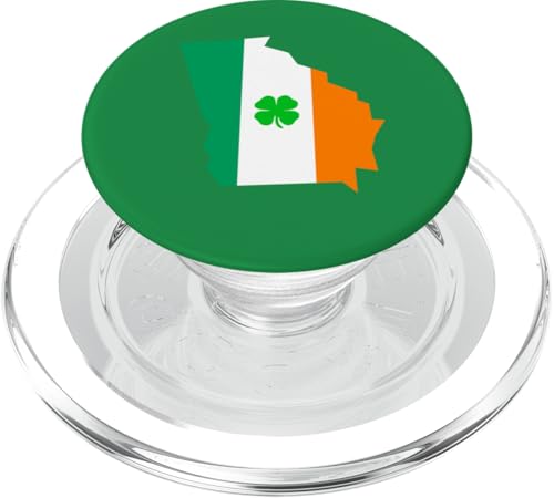Flagge des Staates Georgia, Irische Flagge, St. Patrick's Day PopSockets PopGrip für MagSafe Flagge des Staates Georgia, Irische Flagge, St. Patrick's Day PopSockets PopGrip für MagSafe von Funny Saint Patrick's Day Apparel