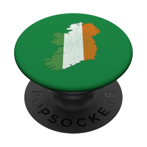 Irische Karte und Flagge Irlands Erbe St. Patrick's Day PopSockets Klebender PopGrip Irische Karte und Flagge Irlands Erbe St. Patrick's Day PopSockets Klebender PopGrip von Funny Saint Patrick's Day Apparel
