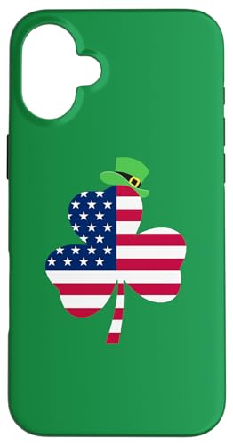 Irische amerikanische Flagge Irland Kleeblatt – St. Patrick's Day Hülle für iPhone 16 Plus Irische amerikanische Flagge Irland Kleeblatt – St. Patrick's Day Hülle für iPhone 16 Plus von Funny Saint Patrick's Day Apparel