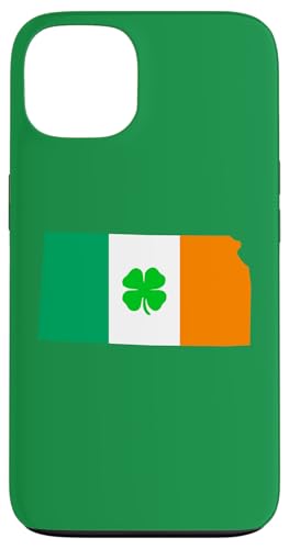 Kansas Staatskarte Irische Flagge St. Patrick's Day Hülle für iPhone 13 von Funny Saint Patrick's Day Apparel