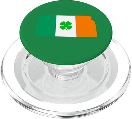 Kansas Staatskarte Irische Flagge St. Patrick's Day PopSockets PopGrip für MagSafe Kansas Staatskarte Irische Flagge St. Patrick's Day PopSockets PopGrip für MagSafe von Funny Saint Patrick's Day Apparel