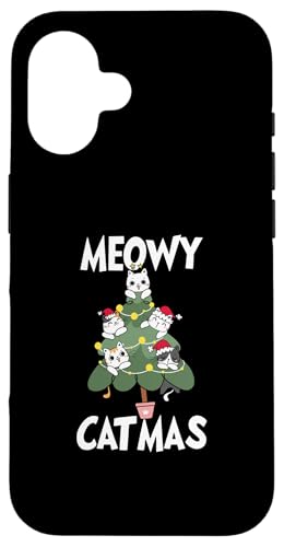 Meowy Catmas Katzen-Weihnachtsbaum, für Mädchen und Jungen, lustiger Weihnachtsmann Hülle für iPhone 16 Meowy Catmas Katzen-Weihnachtsbaum, für Mädchen und Jungen, lustiger Weihnachtsmann Hülle für iPhone 16 von Funny Santa Christmas Gifts