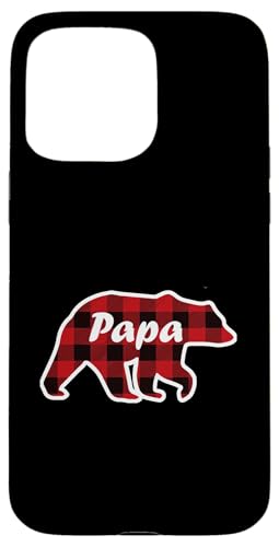 PAPA BEAR | Herren rot kariert Weihnachten Familie Punjabi Papa Geschenke Hülle für iPhone 15 Pro Max PAPA BEAR | Herren rot kariert Weihnachten Familie Punjabi Papa Geschenke Hülle für iPhone 15 Pro Max von Funny Santa Christmas Gifts