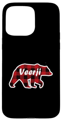 VEERJI BEAR | Herren rot kariert Weihnachten Punjabi Familie Geschenke Hülle für iPhone 15 Pro Max VEERJI BEAR | Herren rot kariert Weihnachten Punjabi Familie Geschenke Hülle für iPhone 15 Pro Max von Funny Santa Christmas Gifts