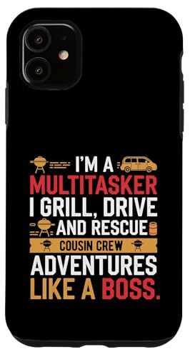 Ich bin ein Multitasker. Ich grille, fahre und rette Cousin Crew Hülle für iPhone 11 Ich bin ein Multitasker. Ich grille, fahre und rette Cousin Crew Hülle für iPhone 11 von Funny Sarcastic Sayings : Funny fathers day outfit