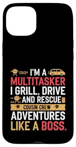 Ich bin ein Multitasker. Ich grille, fahre und rette Cousin Crew Hülle für iPhone 15 Plus Ich bin ein Multitasker. Ich grille, fahre und rette Cousin Crew Hülle für iPhone 15 Plus von Funny Sarcastic Sayings : Funny fathers day outfit