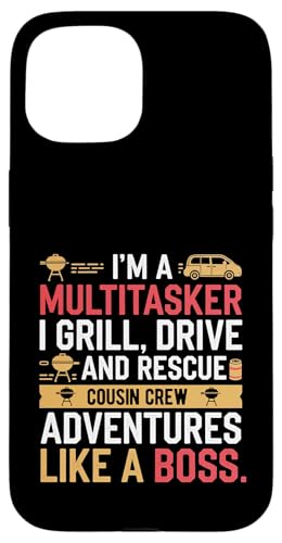 Ich bin ein Multitasker. Ich grille, fahre und rette Cousin Crew Hülle für iPhone 15 Ich bin ein Multitasker. Ich grille, fahre und rette Cousin Crew Hülle für iPhone 15 von Funny Sarcastic Sayings : Funny fathers day outfit