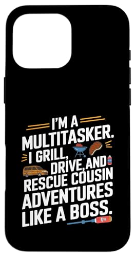 Ich bin ein Multitasker. Ich grille, fahre und rette Cousin Crew Hülle für iPhone 16 Pro Max Ich bin ein Multitasker. Ich grille, fahre und rette Cousin Crew Hülle für iPhone 16 Pro Max von Funny Sarcastic Sayings : Funny fathers day outfit