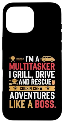 Ich bin ein Multitasker. Ich grille, fahre und rette Cousin Crew Hülle für iPhone 16 Pro Max Ich bin ein Multitasker. Ich grille, fahre und rette Cousin Crew Hülle für iPhone 16 Pro Max von Funny Sarcastic Sayings : Funny fathers day outfit