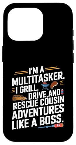 Ich bin ein Multitasker. Ich grille, fahre und rette Cousin Crew Hülle für iPhone 16 Pro Ich bin ein Multitasker. Ich grille, fahre und rette Cousin Crew Hülle für iPhone 16 Pro von Funny Sarcastic Sayings : Funny fathers day outfit