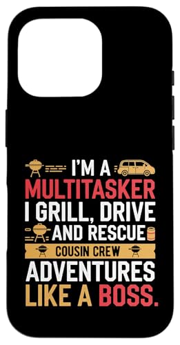 Ich bin ein Multitasker. Ich grille, fahre und rette Cousin Crew Hülle für iPhone 16 Pro Ich bin ein Multitasker. Ich grille, fahre und rette Cousin Crew Hülle für iPhone 16 Pro von Funny Sarcastic Sayings : Funny fathers day outfit