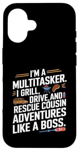 Ich bin ein Multitasker. Ich grille, fahre und rette Cousin Crew Hülle für iPhone 16 Ich bin ein Multitasker. Ich grille, fahre und rette Cousin Crew Hülle für iPhone 16 von Funny Sarcastic Sayings : Funny fathers day outfit