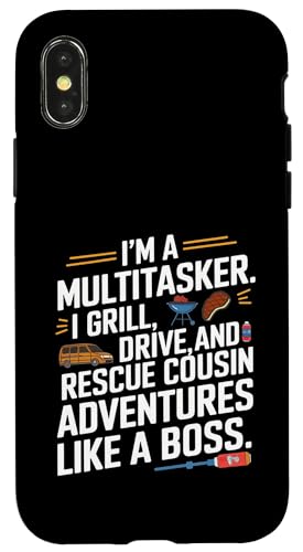 Ich bin ein Multitasker. Ich grille, fahre und rette Cousin Crew Hülle für iPhone X/XS Ich bin ein Multitasker. Ich grille, fahre und rette Cousin Crew Hülle für iPhone X/XS von Funny Sarcastic Sayings : Funny fathers day outfit