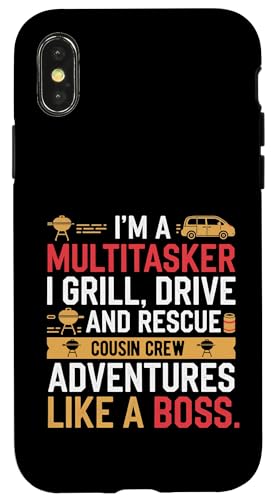 Ich bin ein Multitasker. Ich grille, fahre und rette Cousin Crew Hülle für iPhone X/XS Ich bin ein Multitasker. Ich grille, fahre und rette Cousin Crew Hülle für iPhone X/XS von Funny Sarcastic Sayings : Funny fathers day outfit