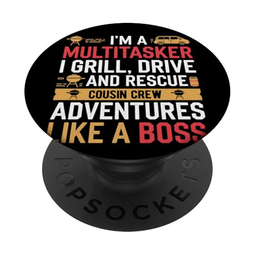 Ich bin ein Multitasker. Ich grille, fahre und rette Cousin Crew PopSockets Klebender PopGrip Ich bin ein Multitasker. Ich grille, fahre und rette Cousin Crew PopSockets Klebender PopGrip von Funny Sarcastic Sayings : Funny fathers day outfit