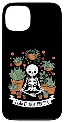 Plants Not People Funny Plant Lover Floral Skeleton Flowers Hülle für iPhone 13 von Funny Skeleton Botanical Botany Enthusiast