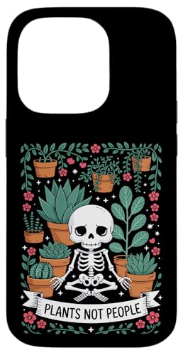 Plants Not People Funny Plant Lover Floral Skeleton Flowers Hülle für iPhone 14 Pro von Funny Skeleton Botanical Botany Enthusiast
